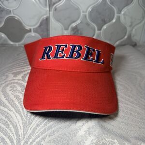 Rebel Hat Cap Visor Adjustable Red White and Blue American Flag